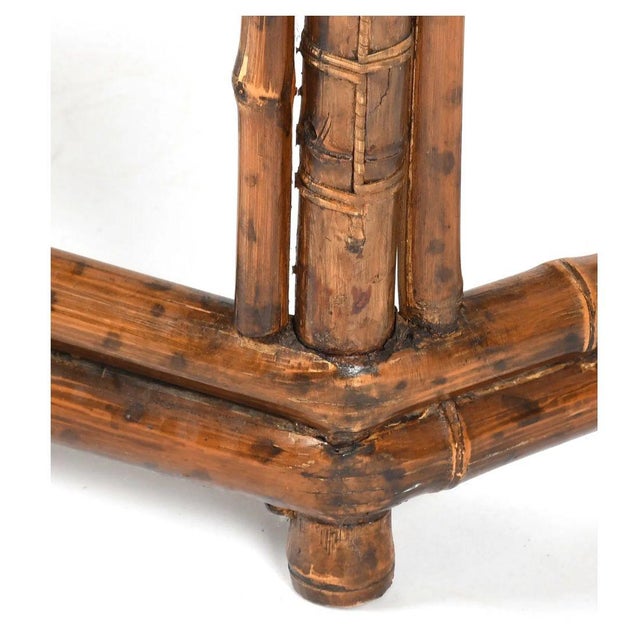 Chinoiserie Asian Bamboo Fretwork Hexagonal Table With Removable Lacquered Top For Sale - Image 3 of 5