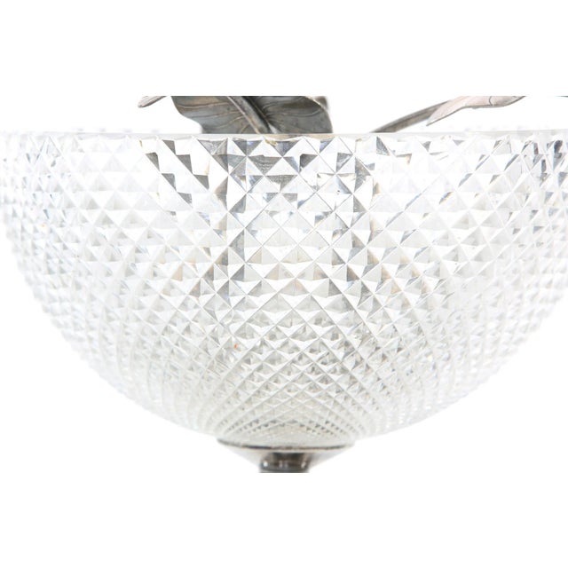 Metal North American Silver Plated / Cut Crystal Centerpiece For Sale - Image 7 of 10