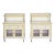 Mid Century Cream Nightstands With Tray Top, a Pair For Sale