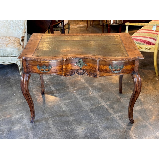 Mid 18th Century 19th Century Louis XVI One-Drawer Writing Table With Leather Top For Sale - Image 5 of 18
