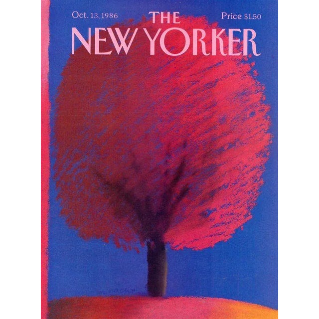 1986, Original New Yorker Cover, October 13 (Merle Nacht), Vintage Print, Fall Colors For Sale