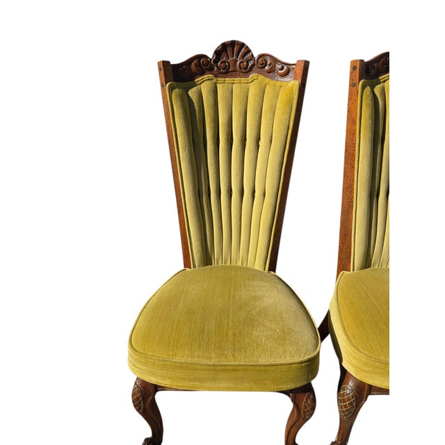 Beautiful Vintage Spanish High Back chairs on excellent condition. Minor age related ware. Please see photos as they are...