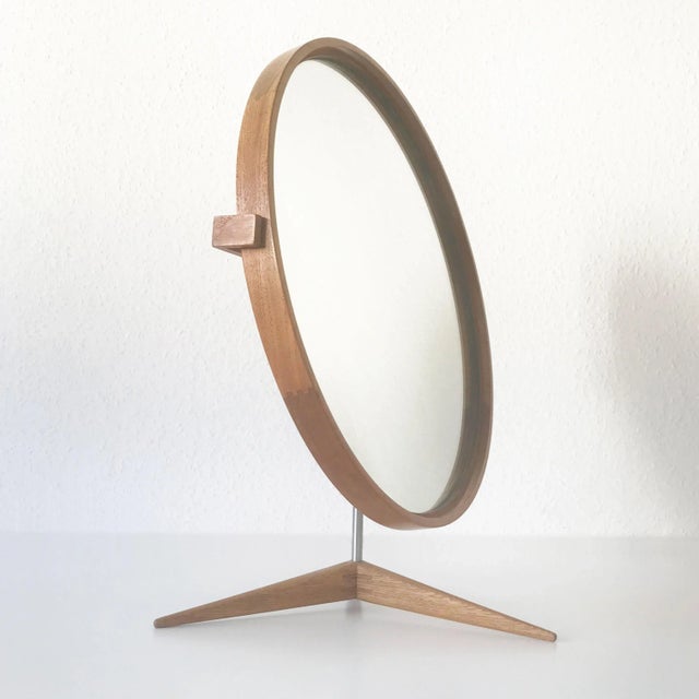 1960s Large Table Mirror by Östen & Uno Kristiansson for Luxus, 1960s For Sale - Image 5 of 13