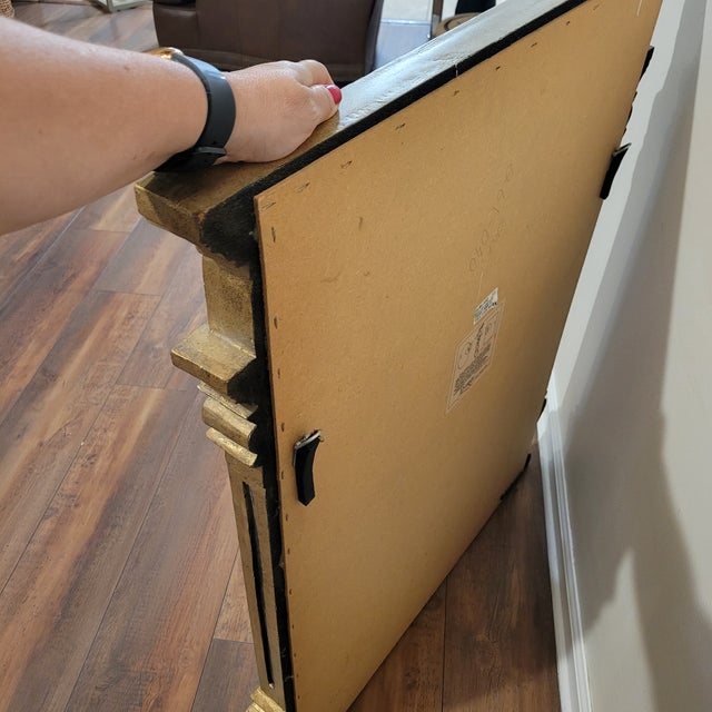 1980s Ornate Wood Wall Mirror For Sale - Image 4 of 11