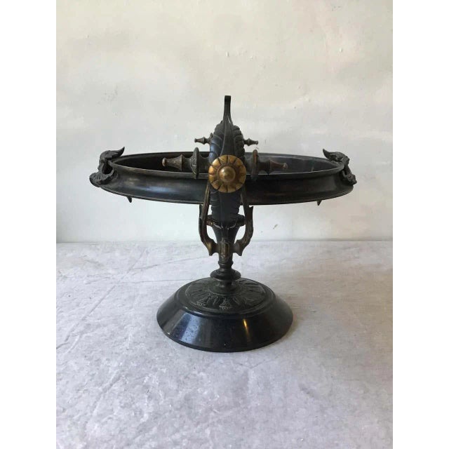 Black Large 1870s Bronze Classical Tazza For Sale - Image 8 of 13