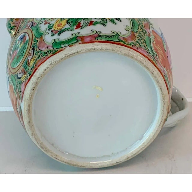 19th Century Rose Medallion Cider Pitcher With Foo Dog Finial For Sale - Image 12 of 13