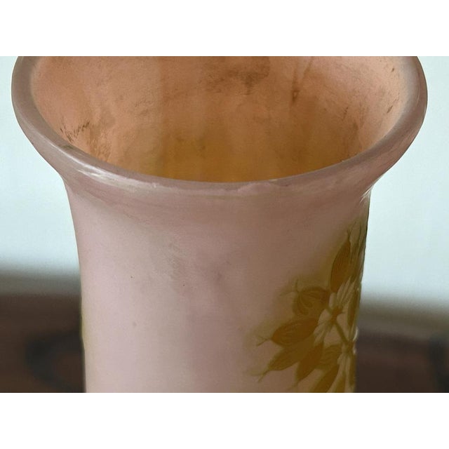 Vintage Art Nouveau Glass Vase from Emile Gallé, 1890s For Sale - Image 16 of 18