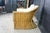 Vintage Bohemian Organic Modern Coastal Braided Wicker Barrel Patio Arm Chair For Sale - Image 14 of 18