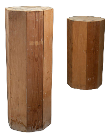 Sculptural Pedestals, 1970s, Set of 2