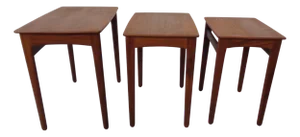 Danish Teak Nesting Tables, 1960s, Set of 3