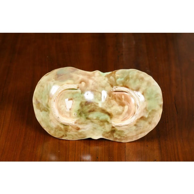 French 19th Century Majolica Two Part Serving Tray with Grey Heron Motif For Sale - Image 12 of 13