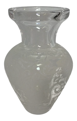 Michael Weems Etched Crystal Vase