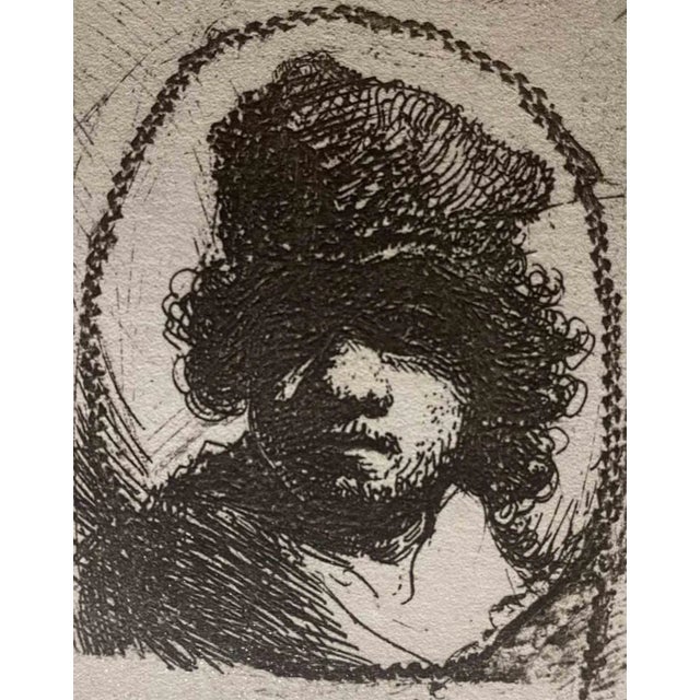 Self-Portrait is an etching on ivory-colored paper realized after an etching by Rembrandt. This wonderful piece of art...