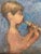 1960s 1960s Painting of Boy Playing a Flute For Sale - Image 5 of 9