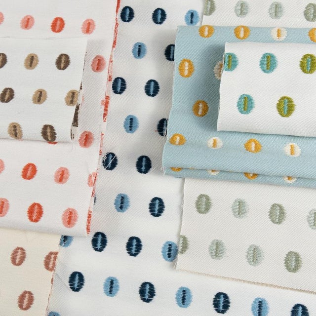 Hable Materialworks by Hable Moka Embroidered Performance Fabric in Celadon For Sale - Image 4 of 5