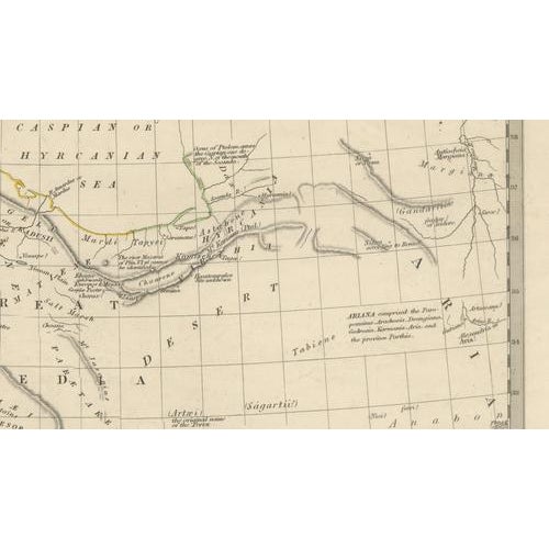Ancient Persian Empire Map, 1831 For Sale - Image 6 of 9