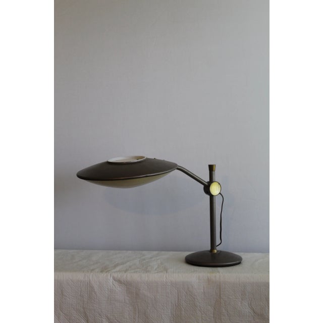 Mid-Century Modern 1960's Dazor Bronze Table Lamp For Sale - Image 3 of 10