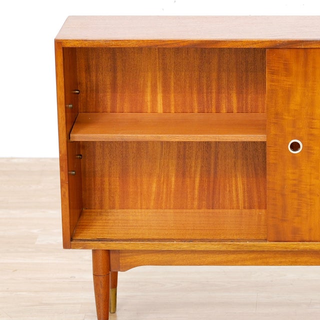 1960s Mid Century Mahogany Entryway Cabinet by Herbert E. Gibbs, Attributed For Sale - Image 9 of 9