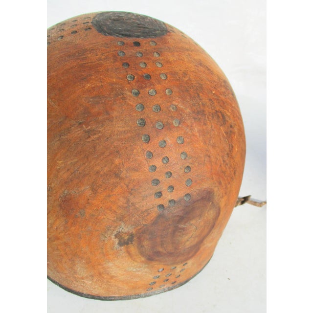 Brown Vintage Handcarved Wooden African Bowl For Sale - Image 8 of 9