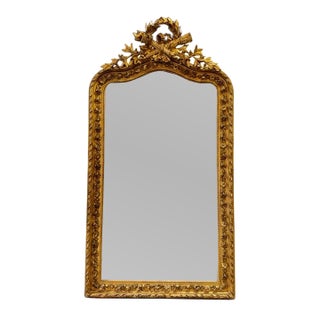 19th C. French Louis XVI Giltwood Mirror For Sale