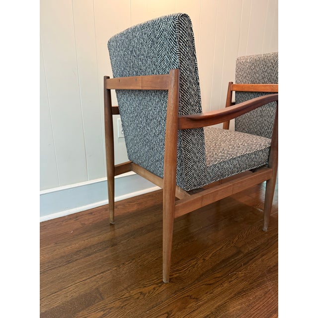 Vintage Danish Walnut MCM Chairs For Sale - Image 9 of 9