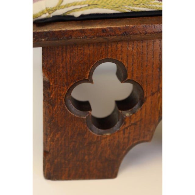 Victorian Gothic Revival Oak Ottomans in the style of Pugin, 1870s, Set of 2 For Sale - Image 15 of 16