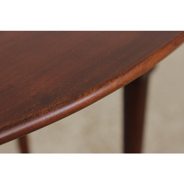 Wood Eldred Wheeler Oval Cherry Occasional Walnut Accent Table For Sale - Image 7 of 14