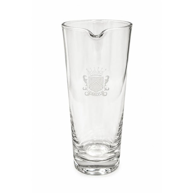 Late 20th Century The Carlyle Hotel Nyc Glass Cocktail Pitcher Barware New York City For Sale - Image 5 of 11