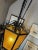 Mediterranean Large Vintage 1950s Mediterranean Wrought Iron Amber Glass Entrance Hall Light For Sale - Image 3 of 12