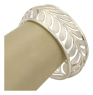 Tiffany & Co. Paloma Wide Villa Palm Sterling Silver Bangle - Size Medium