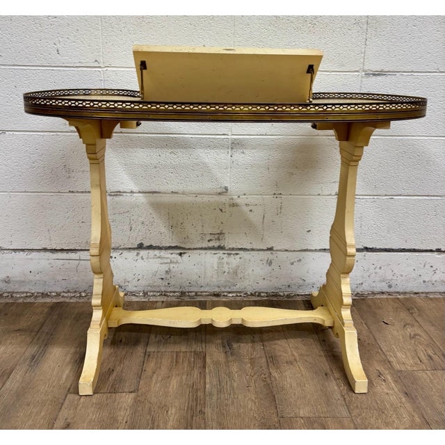 Vintage French Louis XV Style Kidney Shaped Writing Desk Center Table Vanity For Sale - Image 12 of 12