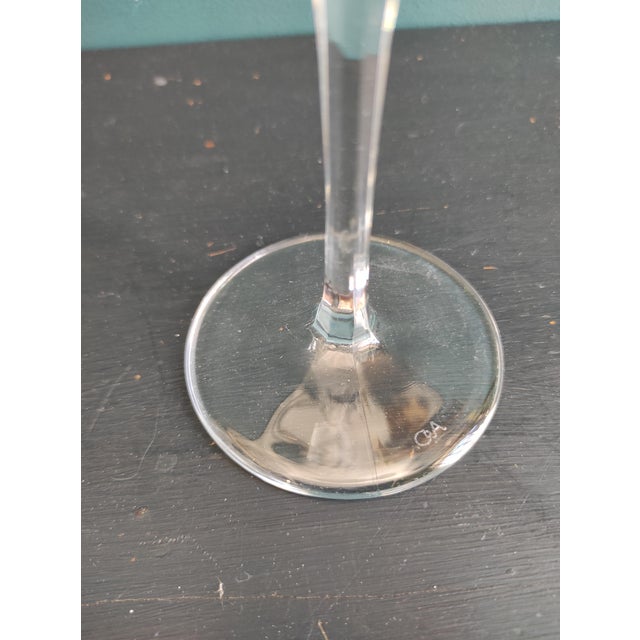 Glass Champagne Glasses Mod. Diamantis from Cristal D'Arques, 1990s, Set of 6 For Sale - Image 7 of 9