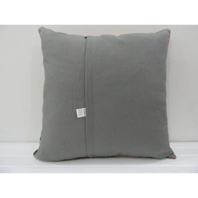 Turkish Handmade Striped Turkish Kilim Pillow Cover For Sale - Image 3 of 4