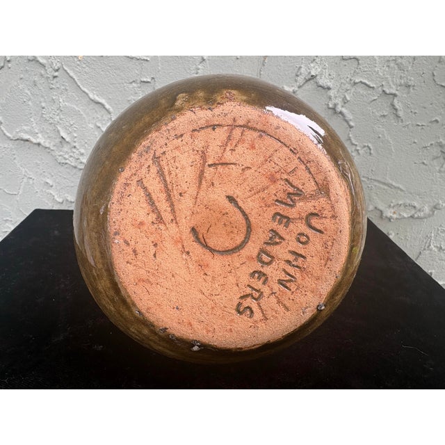 Signed John Meaders Studio Pottery Chamberstick Candle Holder – Southern Folk Art, Georgia For Sale In Orlando - Image 6 of 6