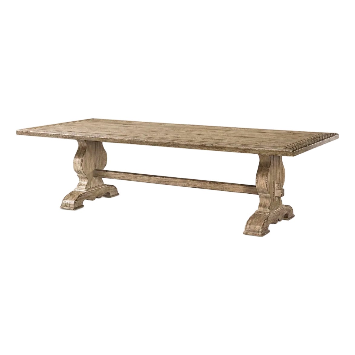 Rustic European Trestle Dining Table | Chairish