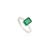 Green Contemporary 1.49 Ct Octagon Cut Green Onyx Solitaire Ring in Silver - Size 6 For Sale - Image 8 of 12