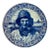 Vintage Dutch Delfts Blauw Volendam Fisherman Blue & White Wall Charger Holland For Sale