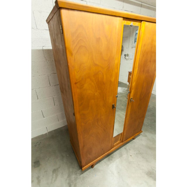 1960s Parisian Wardrobe with Mirror, 1950s For Sale - Image 5 of 18
