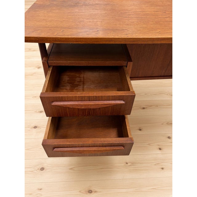 Danish Petite Teak Desk by Gunnar Nielsen for Tibergaard, 1960s For Sale - Image 10 of 13