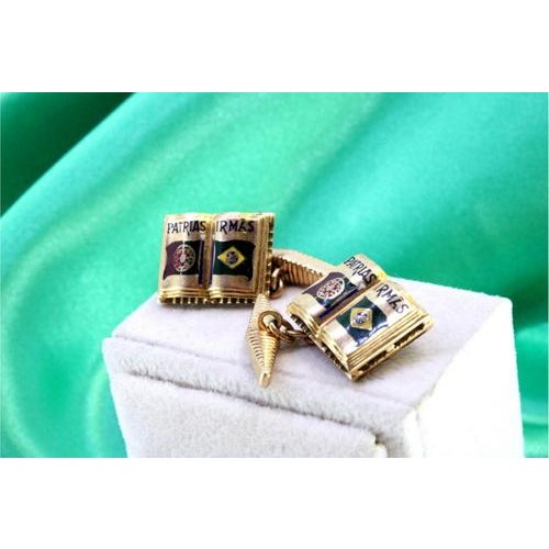 Yellow Gold Cufflinks, Set of 2 For Sale - Image 3 of 8