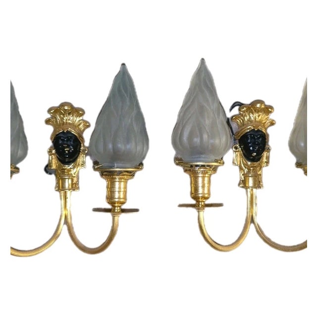 1960's French Regency Gilt and Patinated Bronze Wall Sconce Maison Bagues a - Pair For Sale - Image 9 of 12