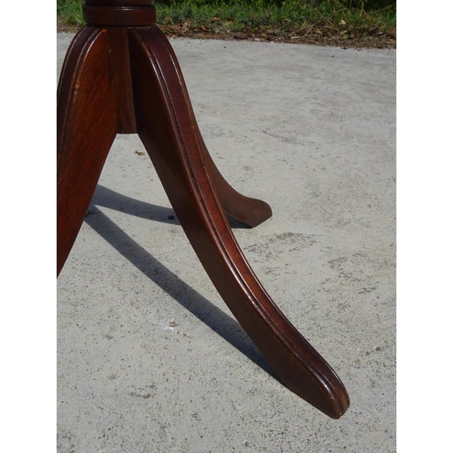 English Wooden and Leather Side Table, 1960s For Sale - Image 15 of 18