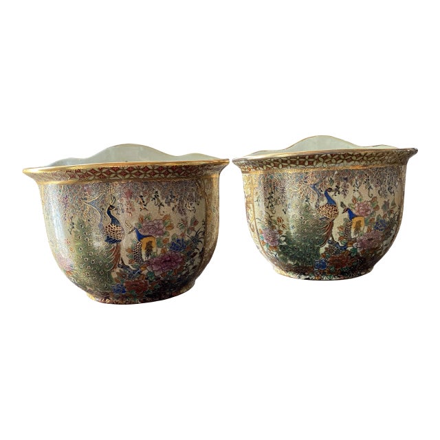 Decorative Asian Wall Pockets - A Pair For Sale