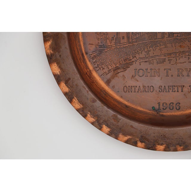 Copper Madsen Red Lake Gold Mines LTD Winner Ontario Safety Trophy 1966 Copper Plate For Sale - Image 8 of 12