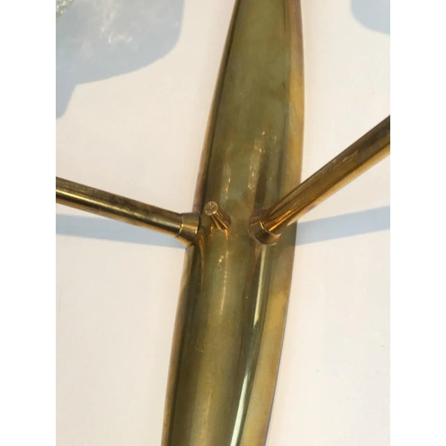 Bronze wall Sconces with Worked Glass Reflectors, Italian, circa 1960 - A Pair For Sale - Image 12 of 13