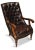 William IV Brown Leather Chesterfield Library Chair on Castors For Sale - Image 6 of 8
