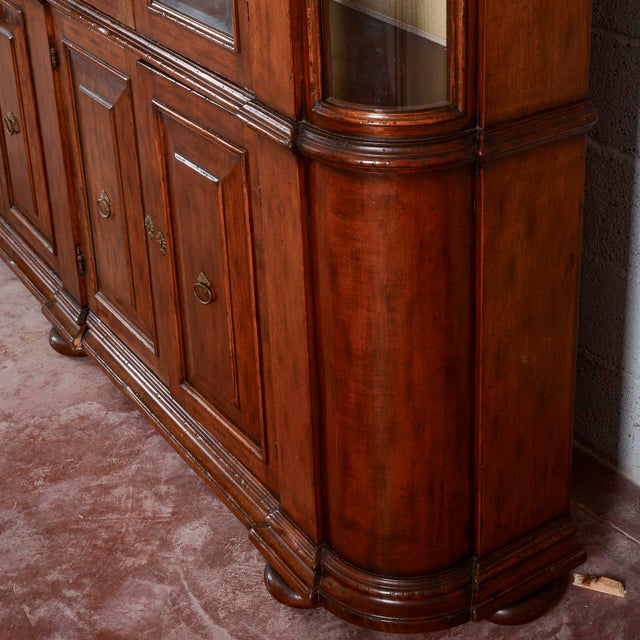 Walnut Display Cabinet Bookcase, 1990s For Sale - Image 11 of 18