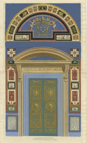 Ottoviani, Illustration of a Religious Fresco or Decorative Pilaster, 1775, Print