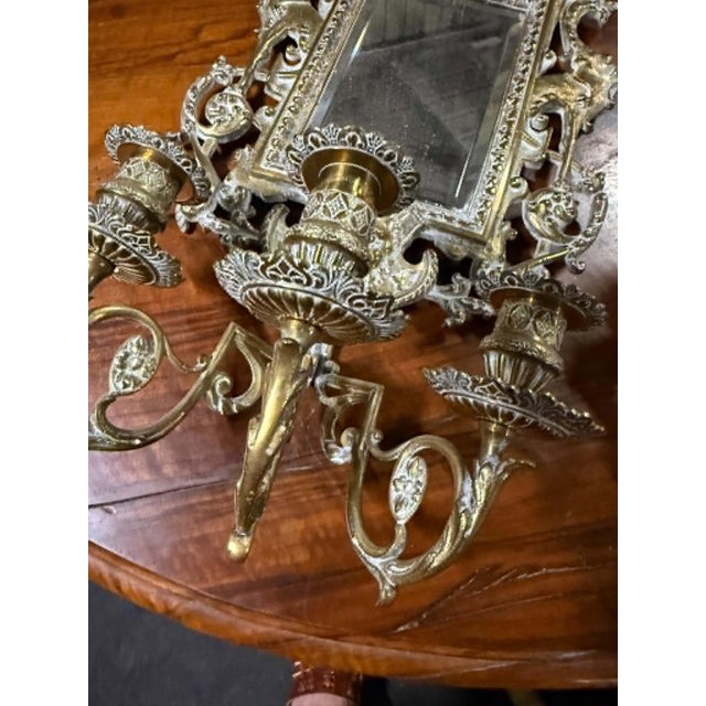 Louis XVI Mirrored Wall Sconces, Set of 2 For Sale - Image 5 of 7