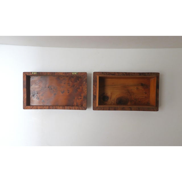 Burl Wood Jewelry Box, Mid-20th Century For Sale - Image 4 of 13